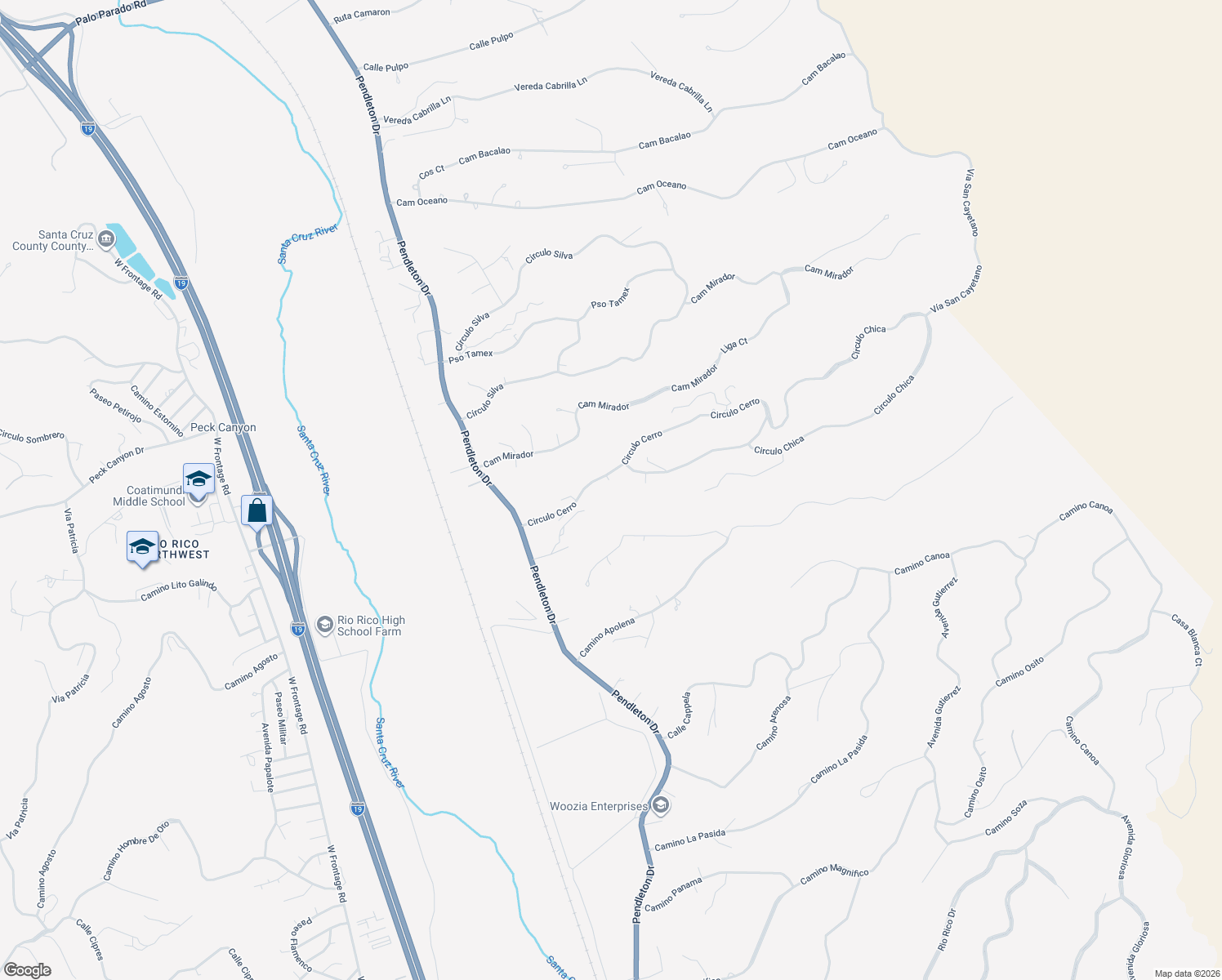 map of restaurants, bars, coffee shops, grocery stores, and more near 1431 Noni Court in Rio Rico