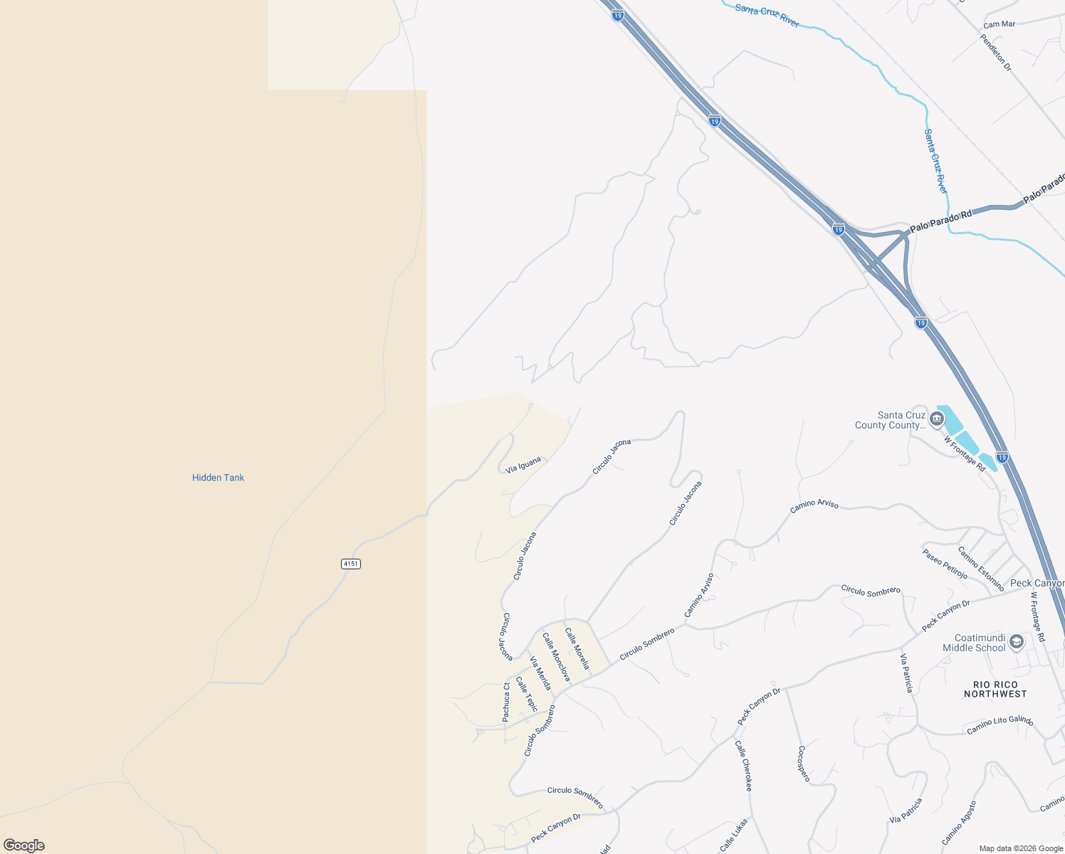 map of restaurants, bars, coffee shops, grocery stores, and more near 745 Monsoon Court in Rio Rico