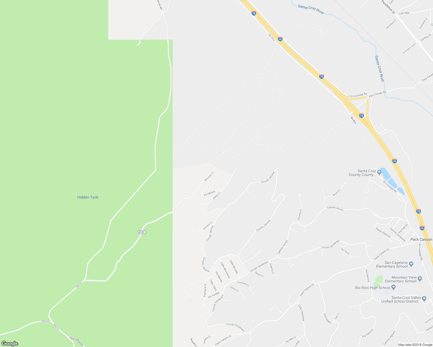 map of restaurants, bars, coffee shops, grocery stores, and more near 745 Monsoon Court in Rio Rico