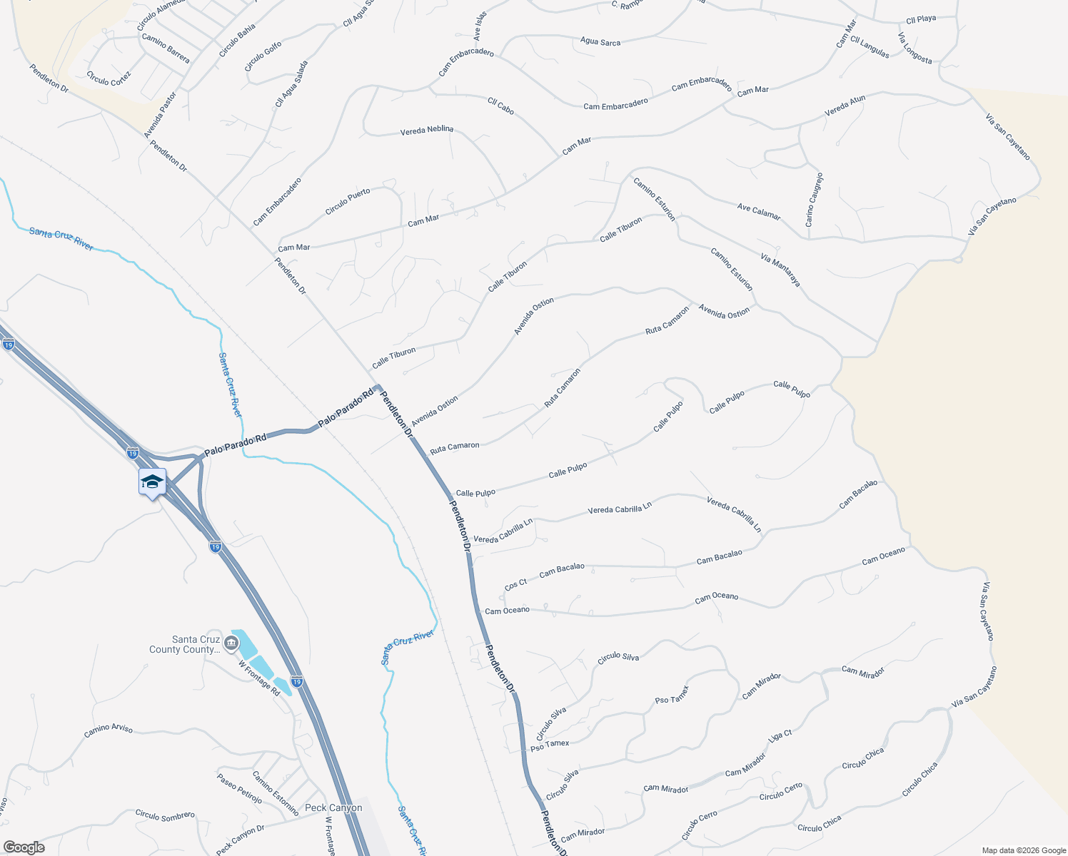 map of restaurants, bars, coffee shops, grocery stores, and more near 1595 Tigre Court in Rio Rico