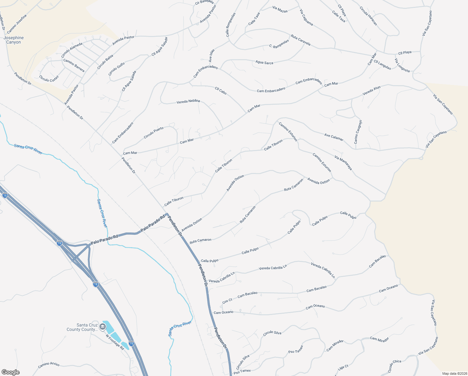 map of restaurants, bars, coffee shops, grocery stores, and more near 167 Avenida Ostion in Rio Rico