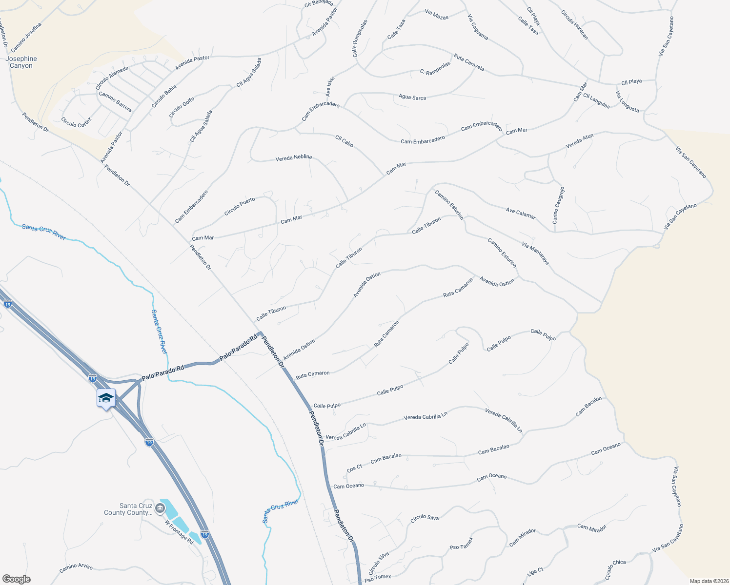map of restaurants, bars, coffee shops, grocery stores, and more near 167 Avenida Ostion in Rio Rico
