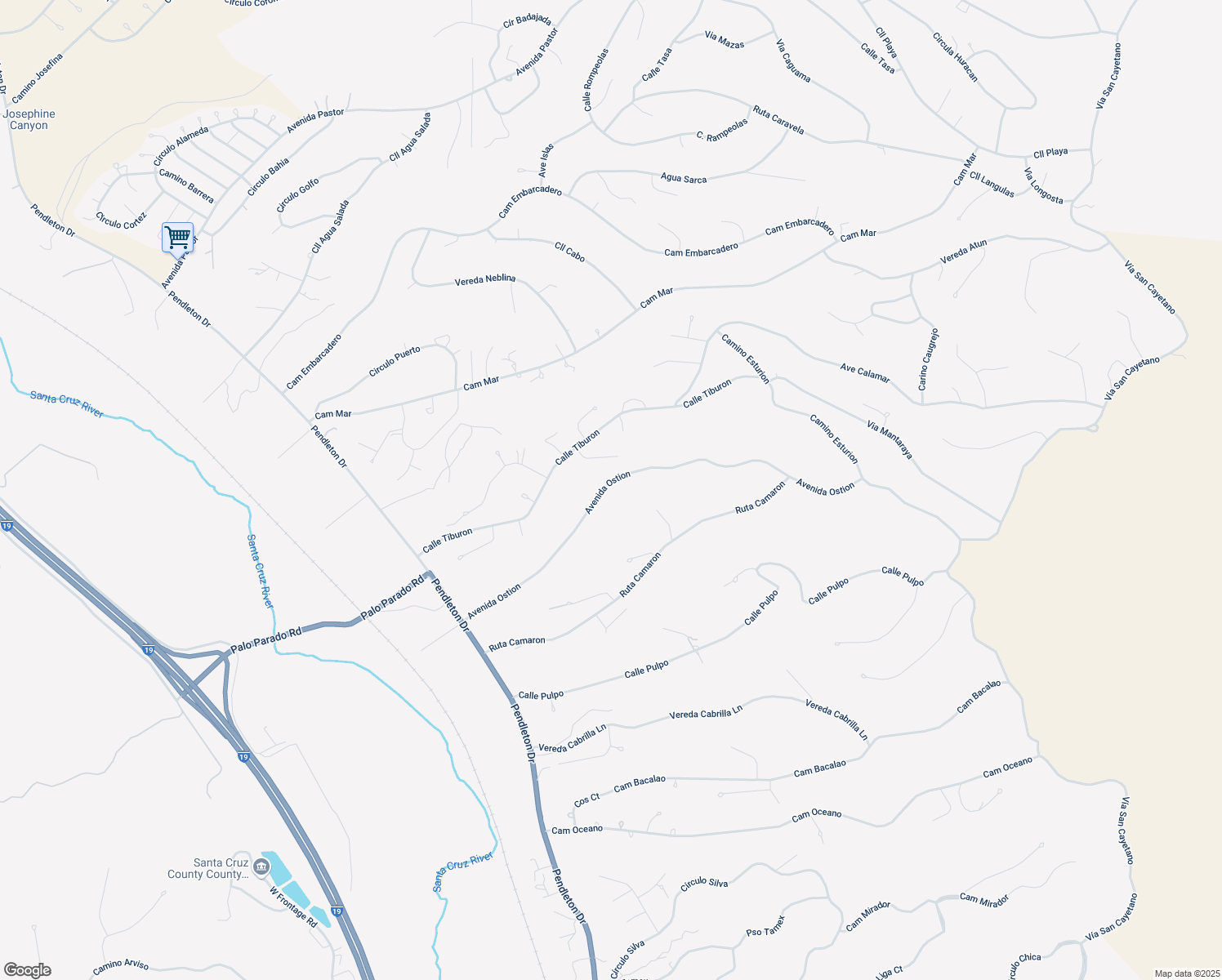 map of restaurants, bars, coffee shops, grocery stores, and more near 167 Avenida Ostion in Rio Rico