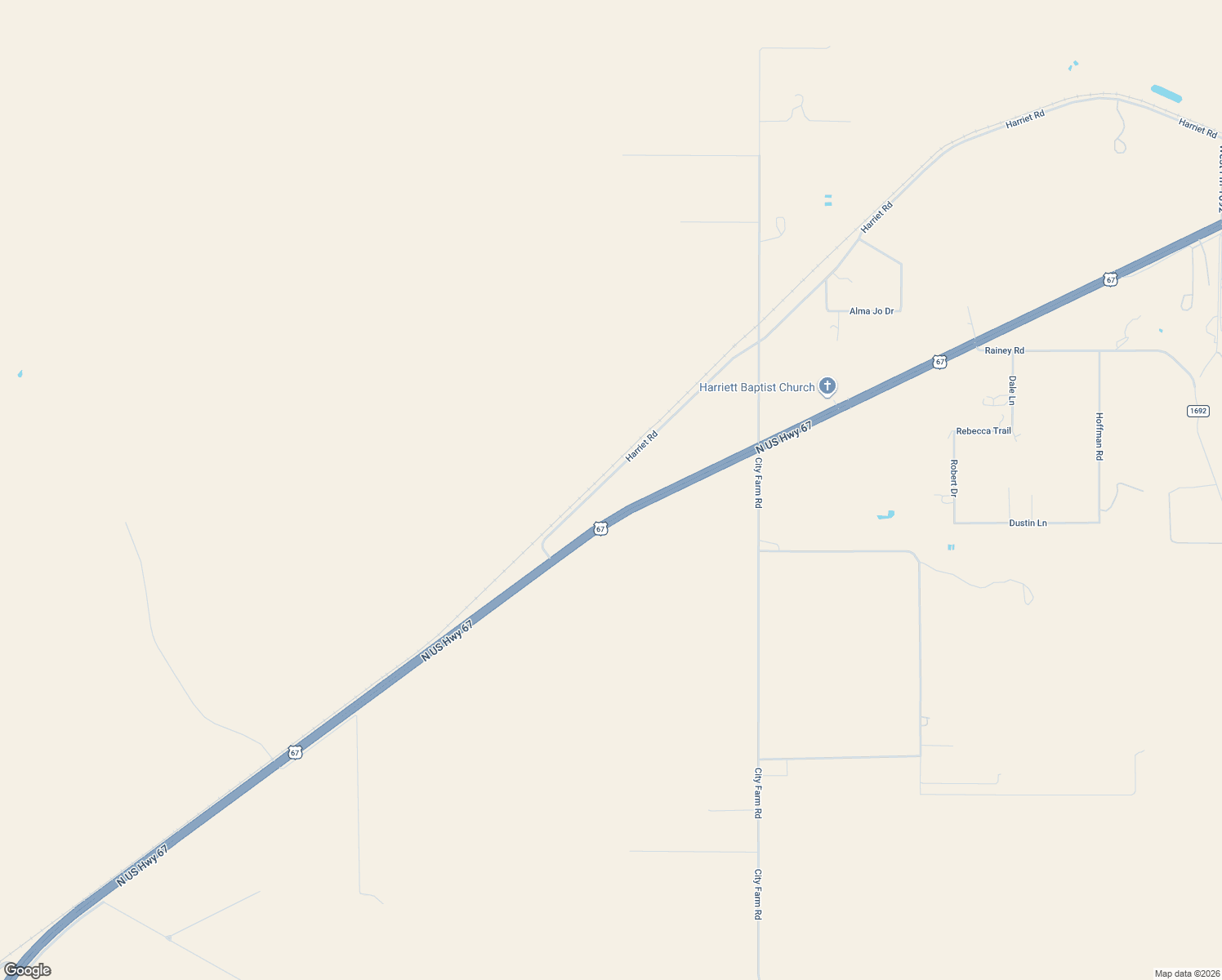map of restaurants, bars, coffee shops, grocery stores, and more near 6945 Harriett Rd in San Angelo