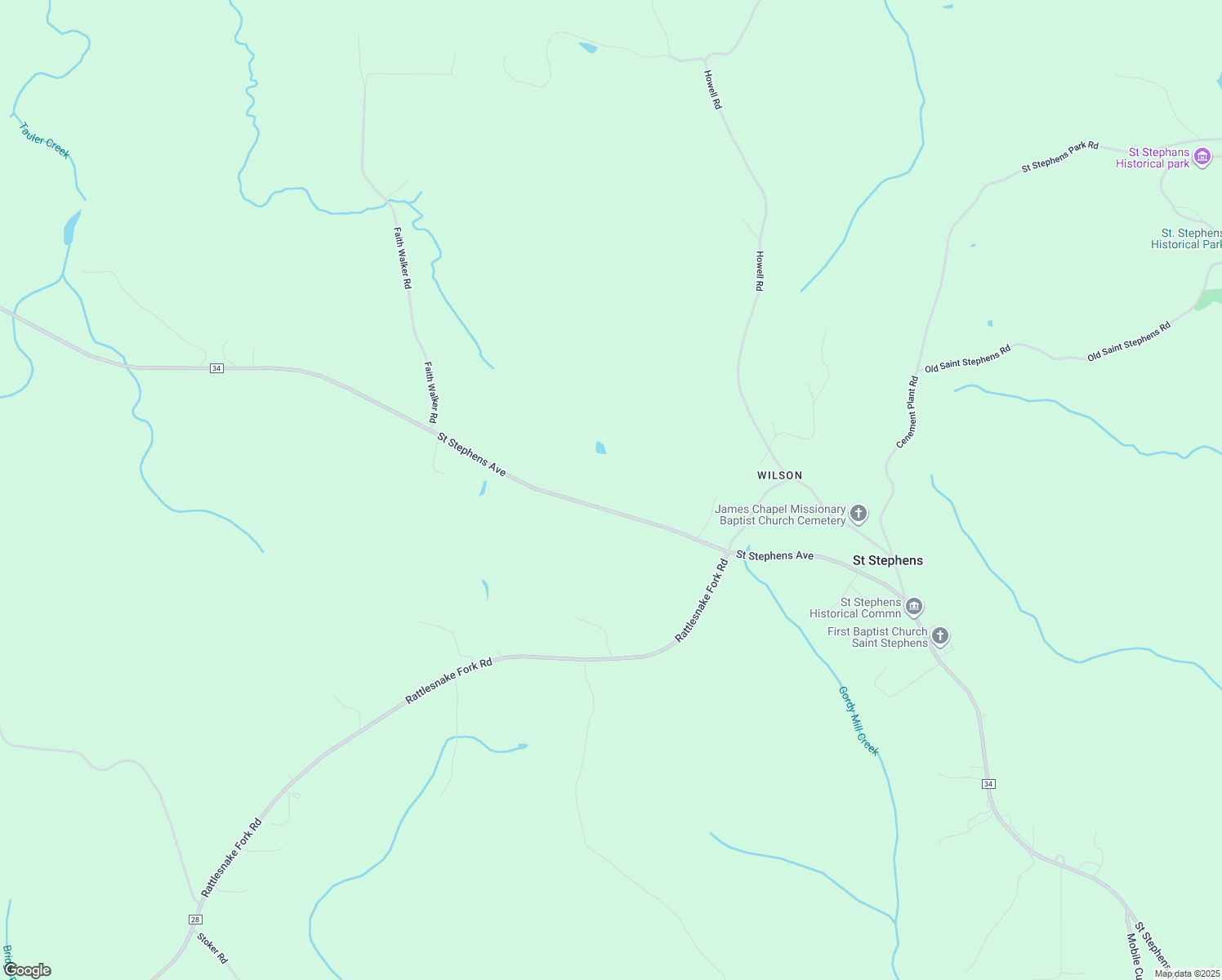 map of restaurants, bars, coffee shops, grocery stores, and more near in Saint Stephens