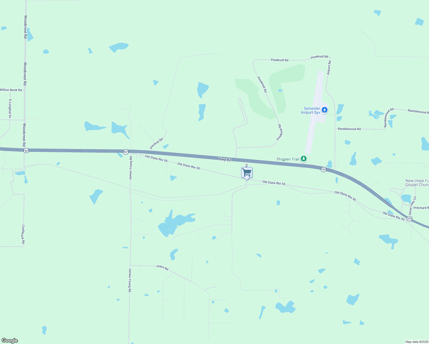 map of restaurants, bars, coffee shops, grocery stores, and more near 561 Old State Route 50 in Sylvester