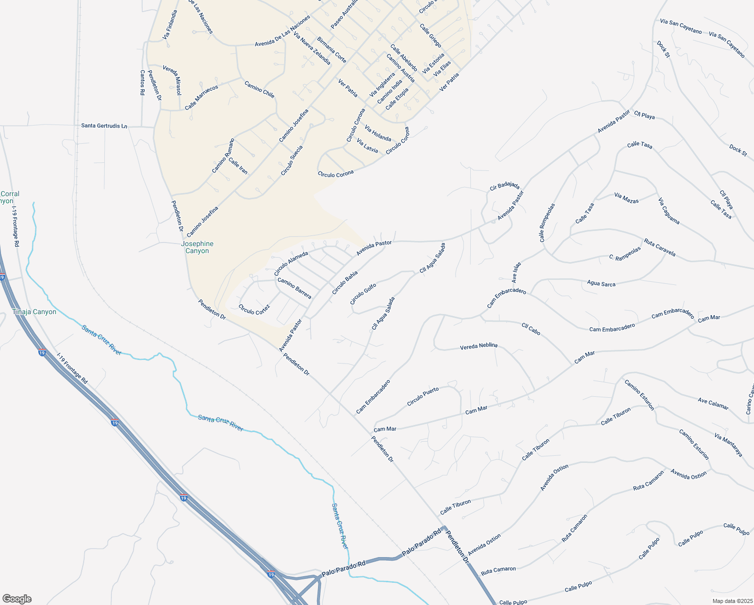 map of restaurants, bars, coffee shops, grocery stores, and more near 1192 Circulo Golfo in Rio Rico