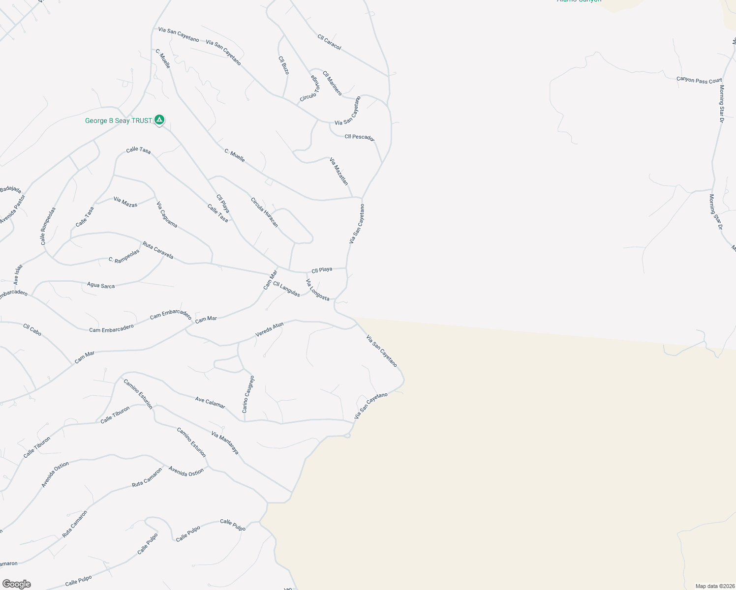 map of restaurants, bars, coffee shops, grocery stores, and more near 1555 Vía San Cayetano in Rio Rico