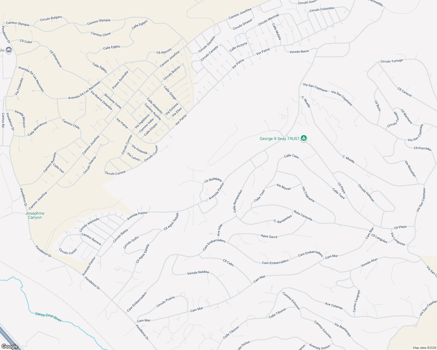 map of restaurants, bars, coffee shops, grocery stores, and more near 1750 Circulo Badajada in Rio Rico