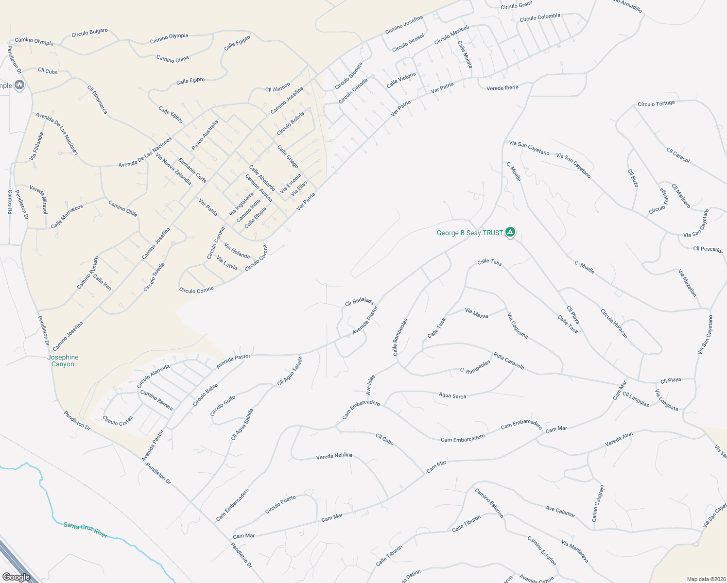 map of restaurants, bars, coffee shops, grocery stores, and more near 1750 Circulo Badajada in Rio Rico