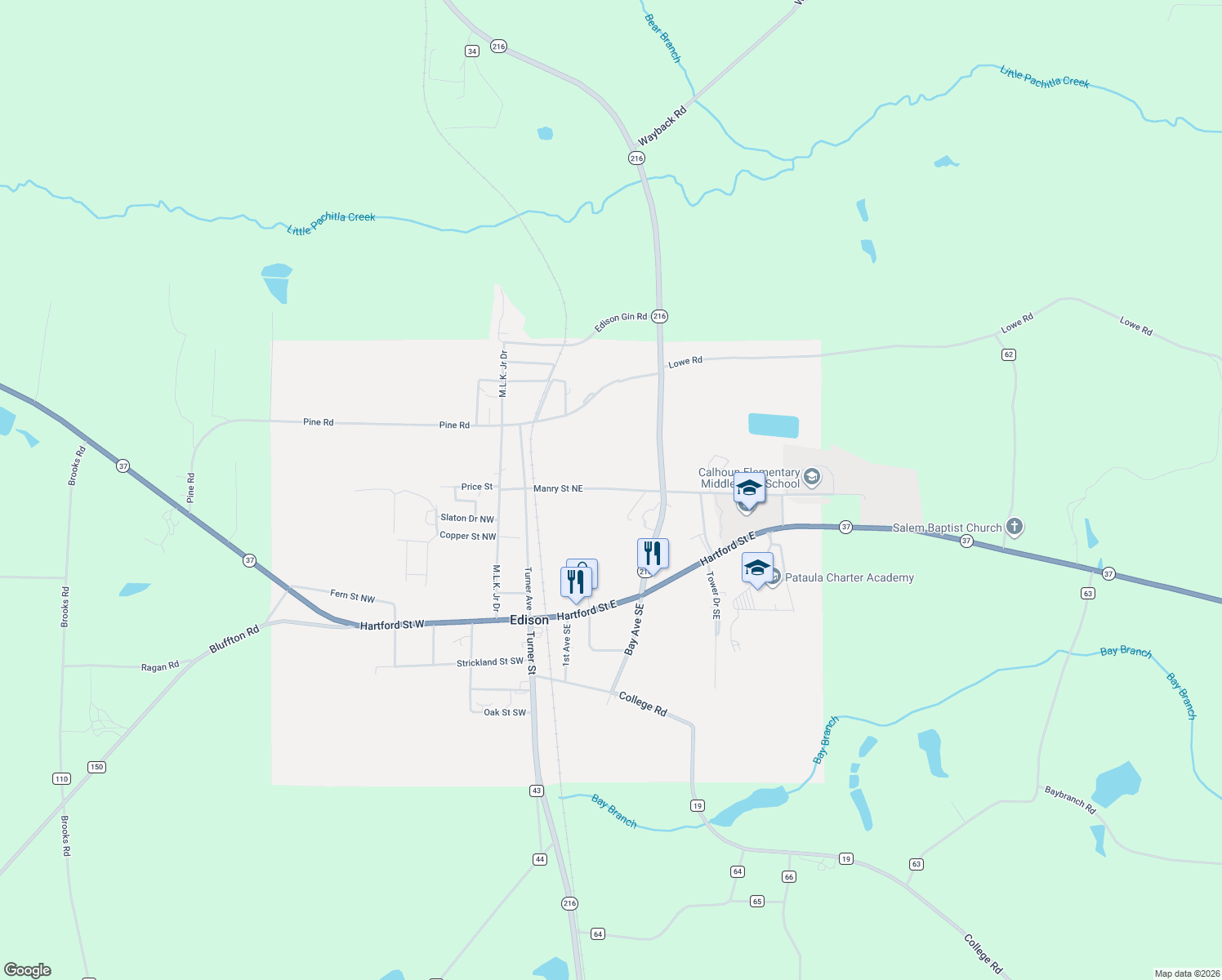 map of restaurants, bars, coffee shops, grocery stores, and more near 341 Manry Street Northeast in Edison