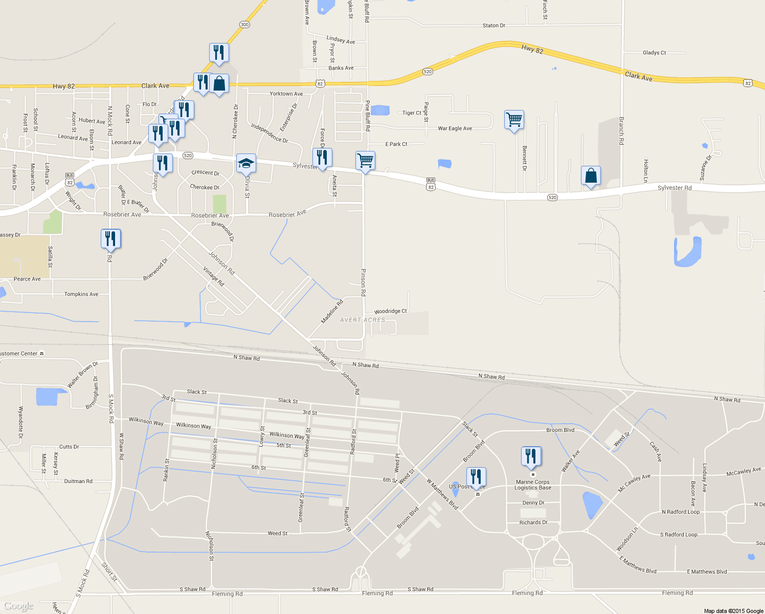 map of restaurants, bars, coffee shops, grocery stores, and more near 3009 Woodridge Court in Albany