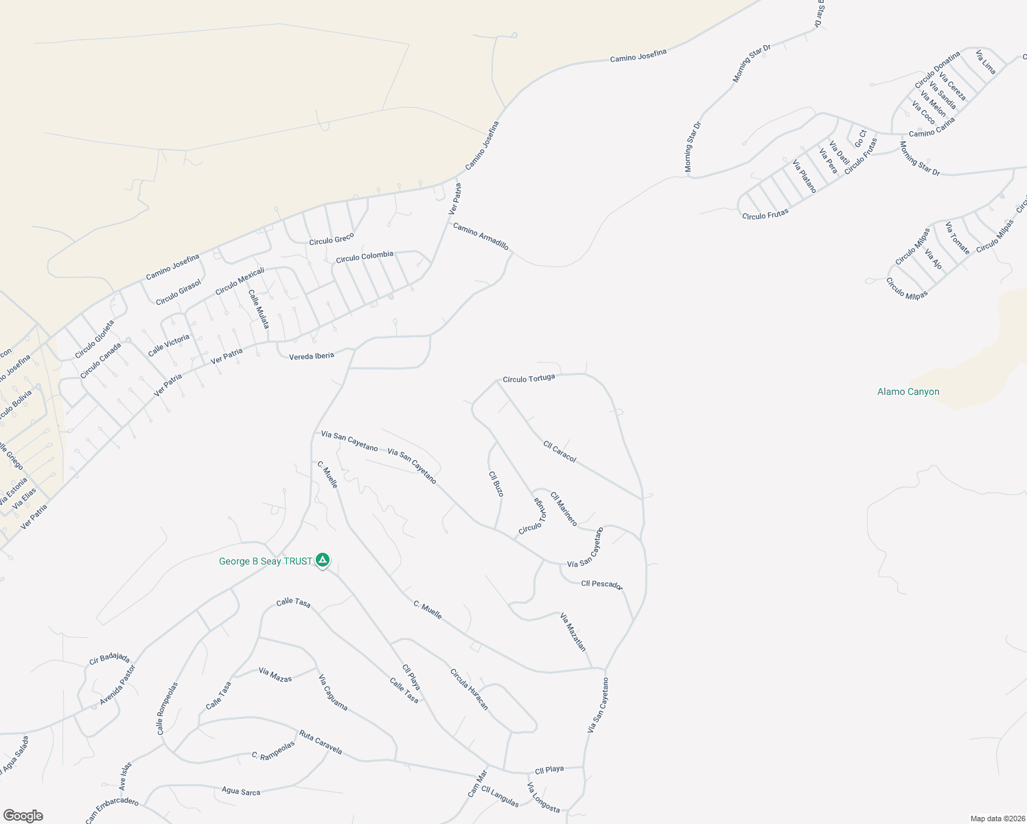 map of restaurants, bars, coffee shops, grocery stores, and more near Calle Caracol in Rio Rico