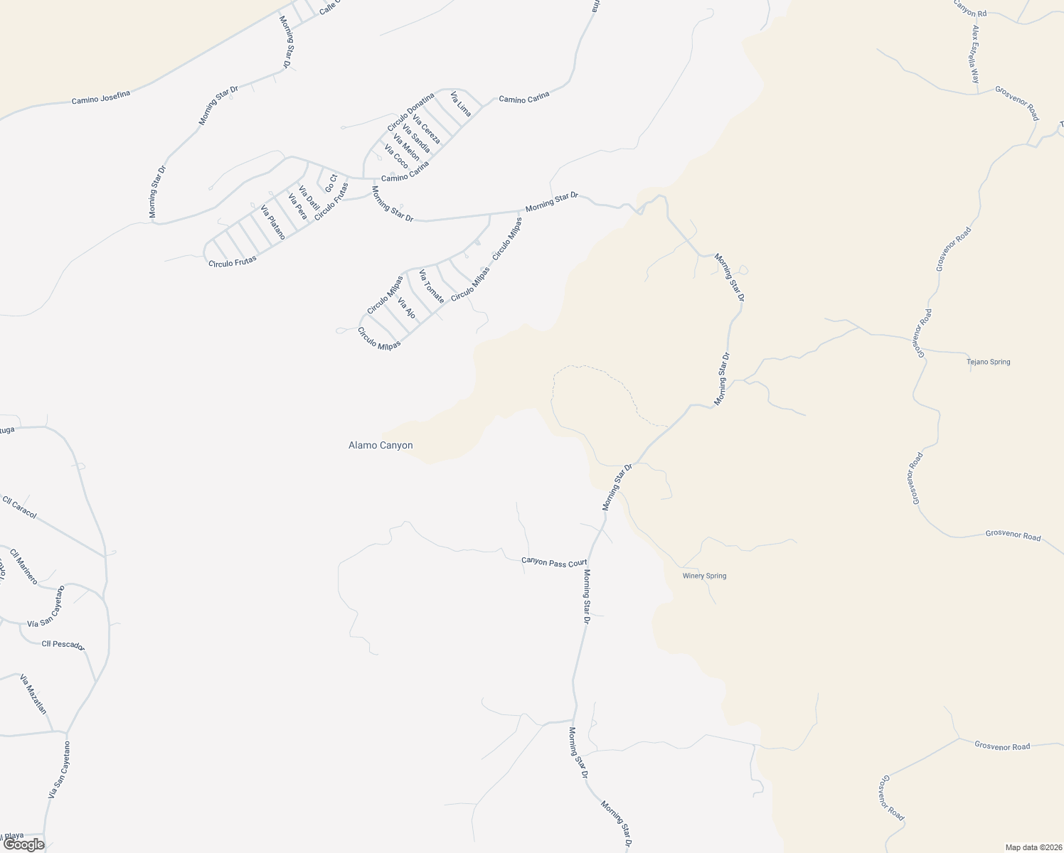 map of restaurants, bars, coffee shops, grocery stores, and more near Alamo Canyon Drive in Rio Rico