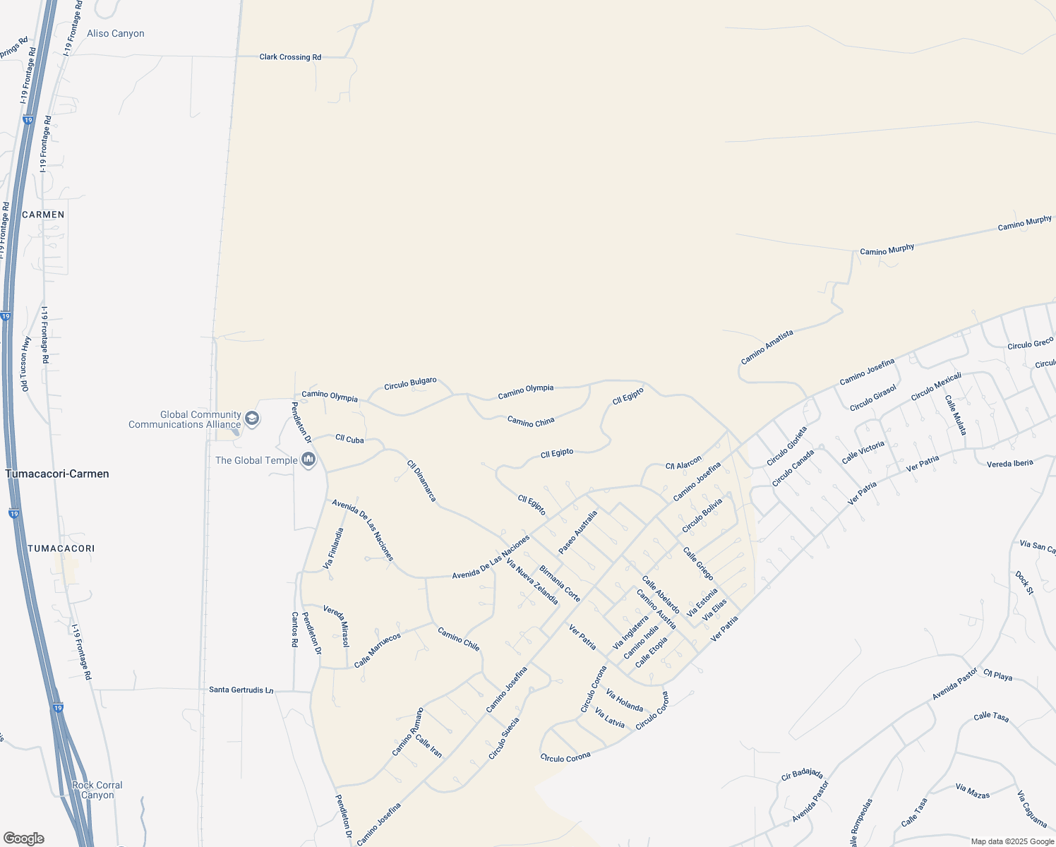 map of restaurants, bars, coffee shops, grocery stores, and more near 1839 Camino China in Rio Rico