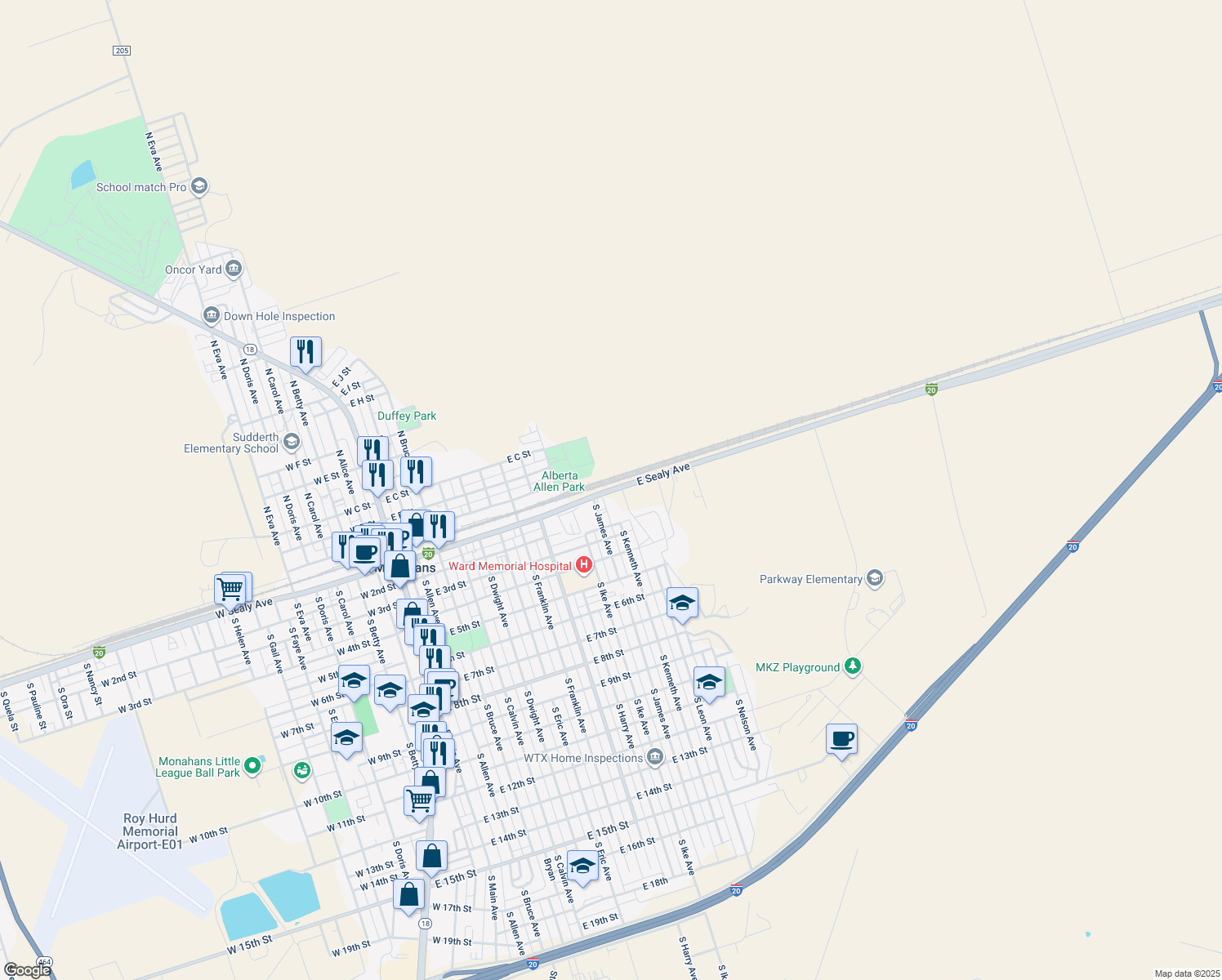 1210 East Sealy Avenue, Monahans TX Walk Score