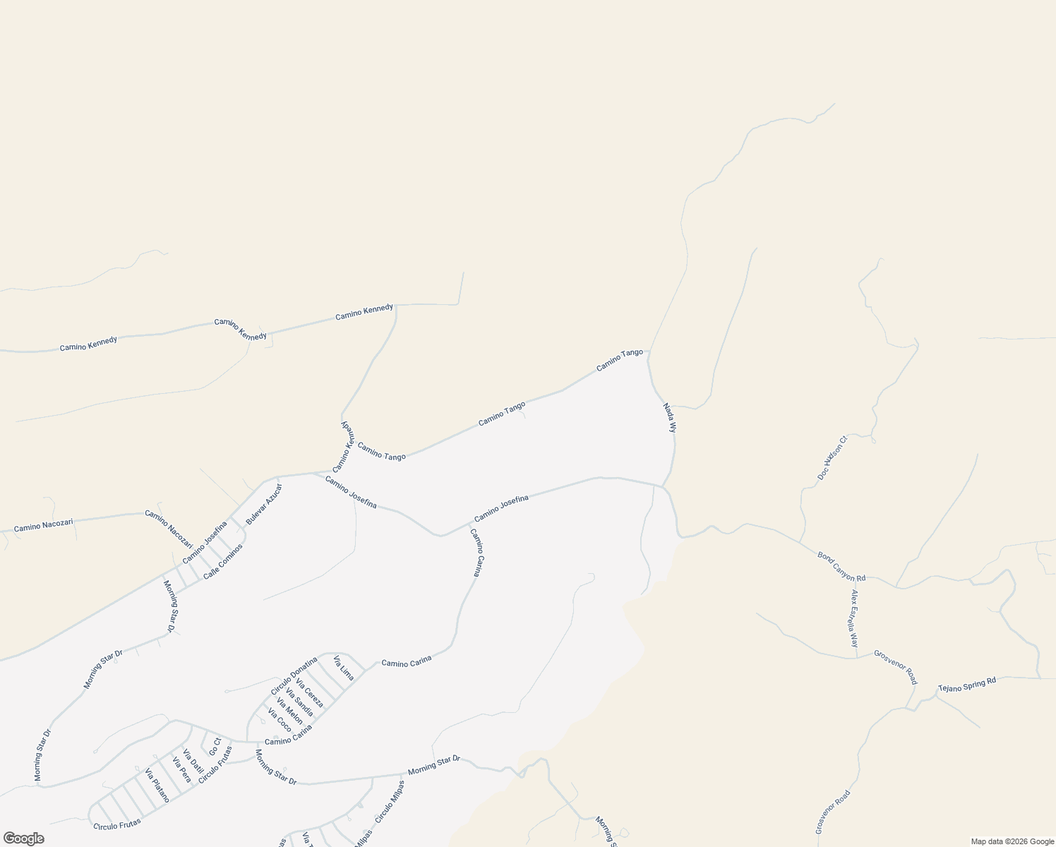 map of restaurants, bars, coffee shops, grocery stores, and more near 57 Camino Kennedy in Tubac