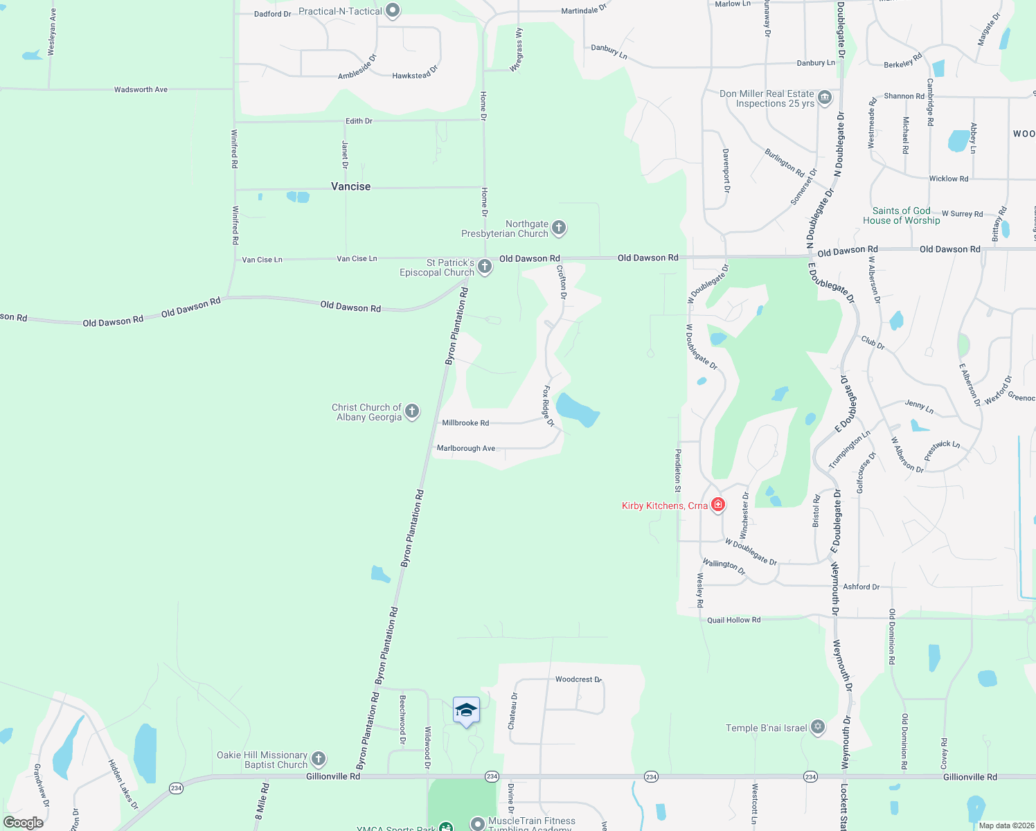 map of restaurants, bars, coffee shops, grocery stores, and more near 4805 Millbrooke Road in Albany
