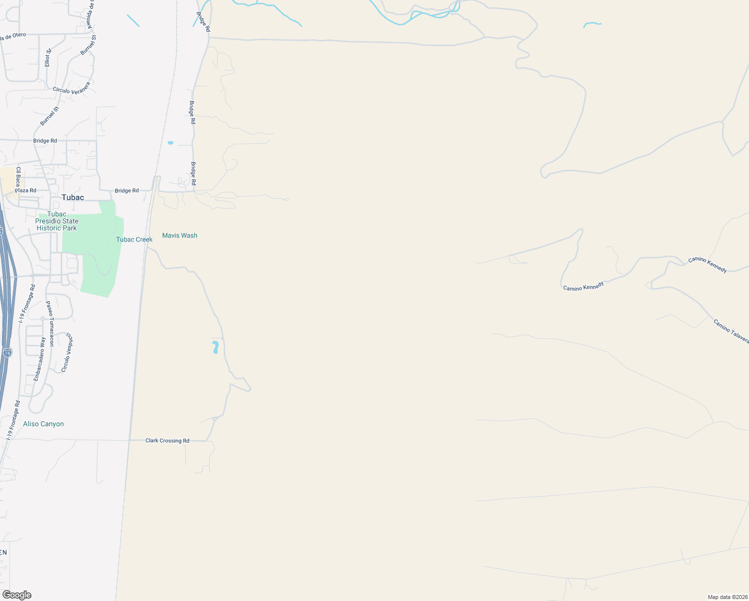 map of restaurants, bars, coffee shops, grocery stores, and more near Camino Kennedy in Rio Rico