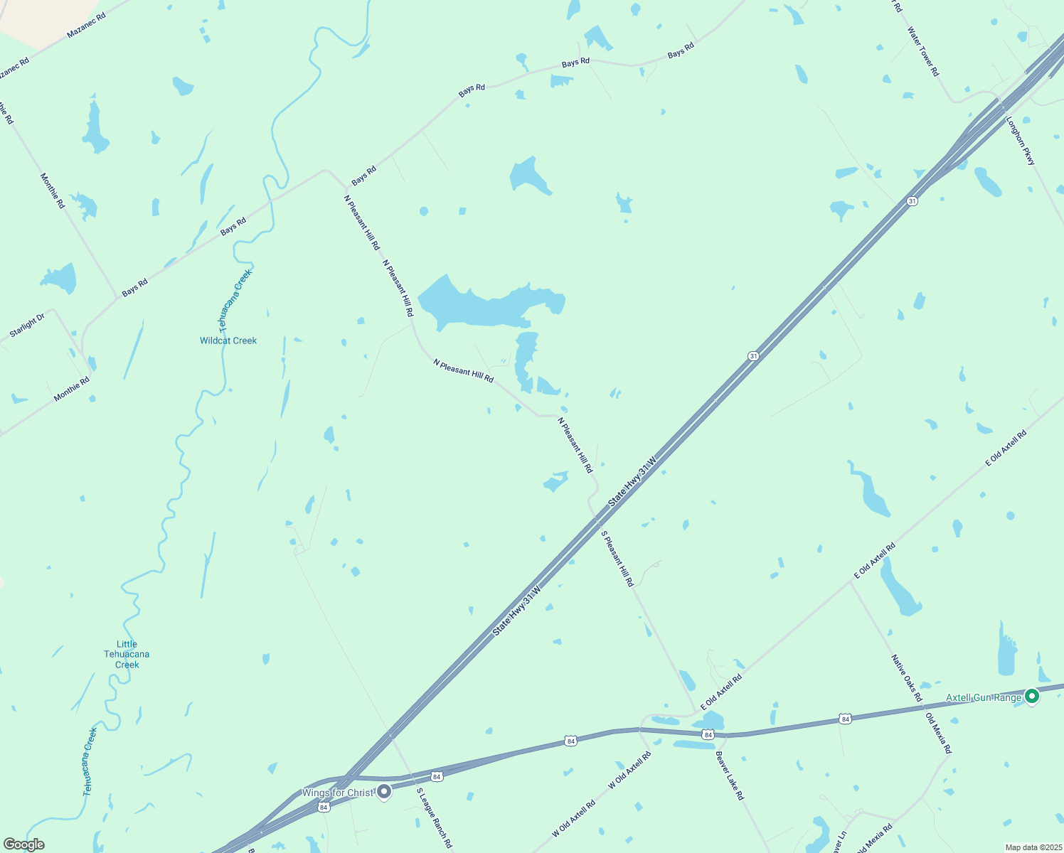 map of restaurants, bars, coffee shops, grocery stores, and more near 589 N Pleasant Hill Rd in Axtell
