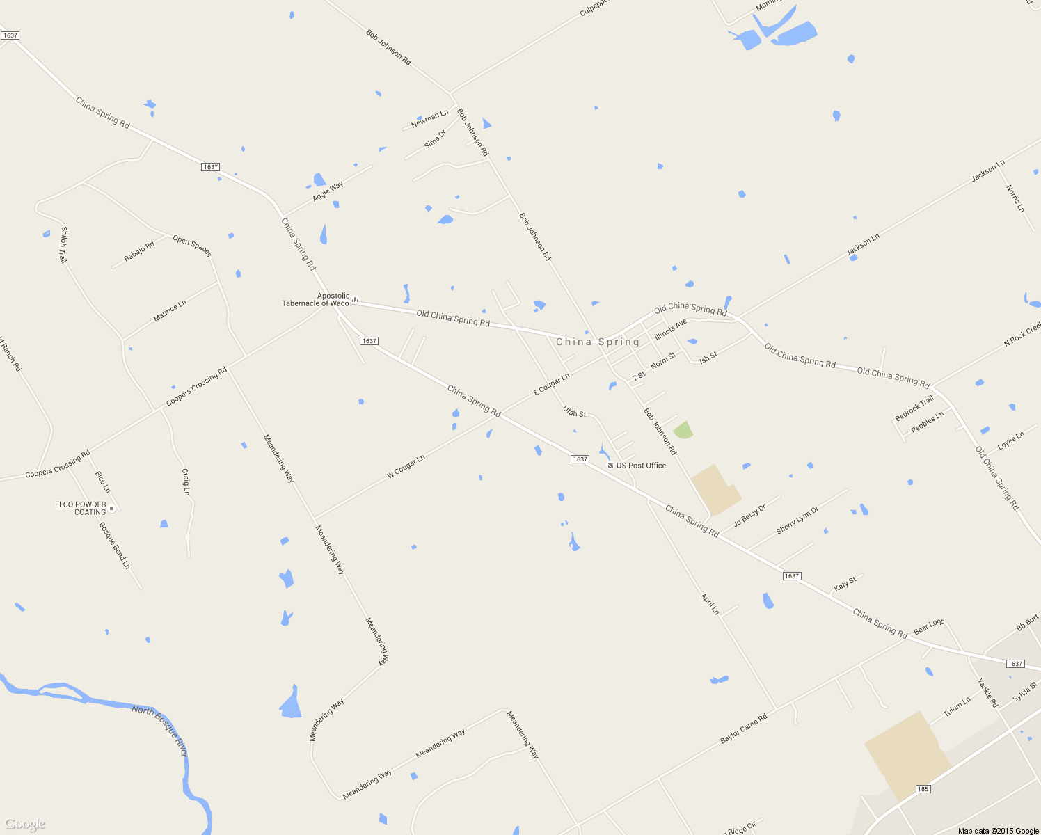 map of restaurants, bars, coffee shops, grocery stores, and more near 14406 China Spring Rd in China Spring