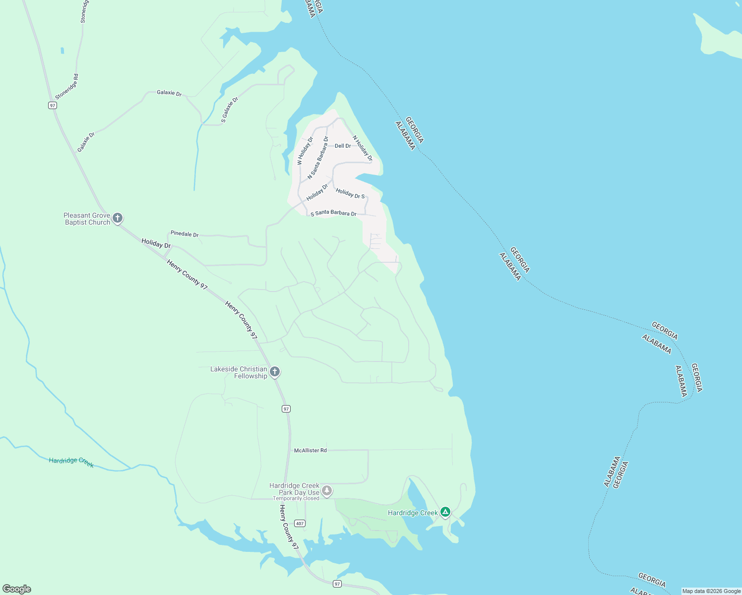 map of restaurants, bars, coffee shops, grocery stores, and more near 153 Lakeview Place in Abbeville