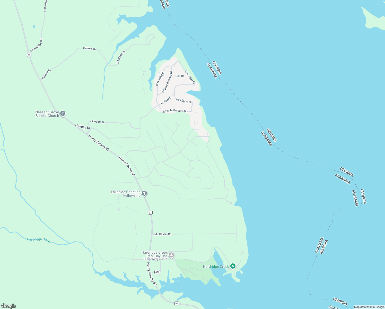 map of restaurants, bars, coffee shops, grocery stores, and more near 153 Lakeview Place in Abbeville