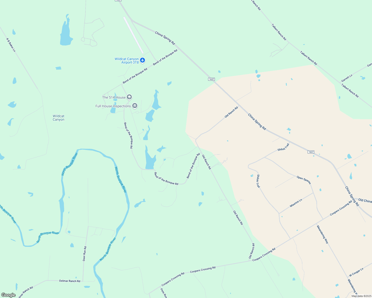 map of restaurants, bars, coffee shops, grocery stores, and more near 206 Hunters Glen in China Spring