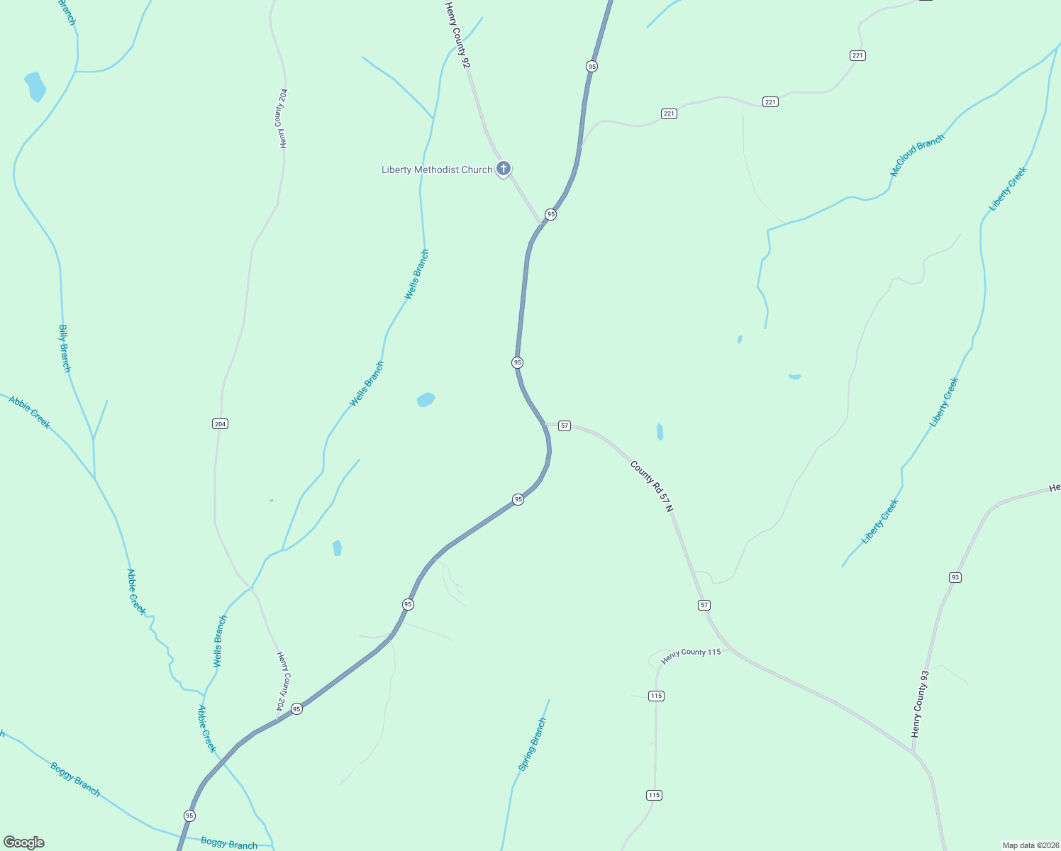map of restaurants, bars, coffee shops, grocery stores, and more near 6325 Alabama 95 in Abbeville