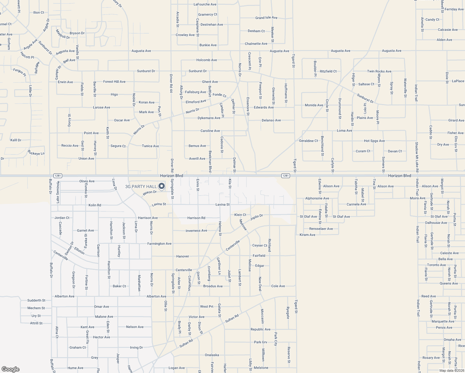 map of restaurants, bars, coffee shops, grocery stores, and more near 124 Kila Street in El Paso
