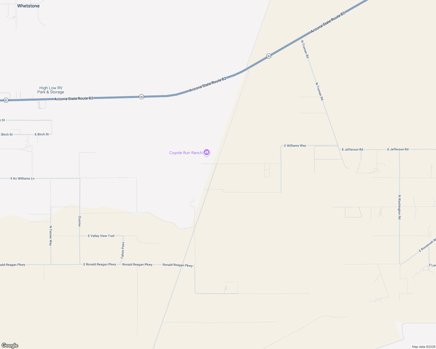 map of restaurants, bars, coffee shops, grocery stores, and more near 1002 E Lena Way in Huachuca City