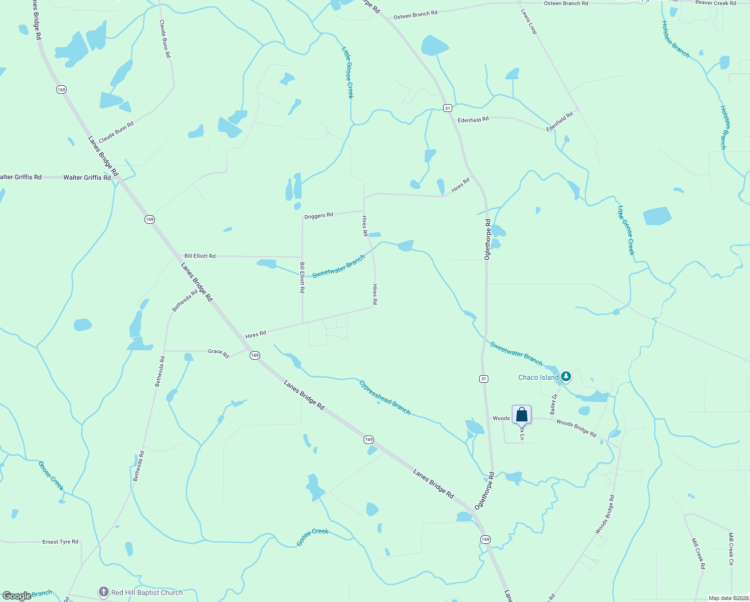 map of restaurants, bars, coffee shops, grocery stores, and more near 917 Hires Rd in Jesup