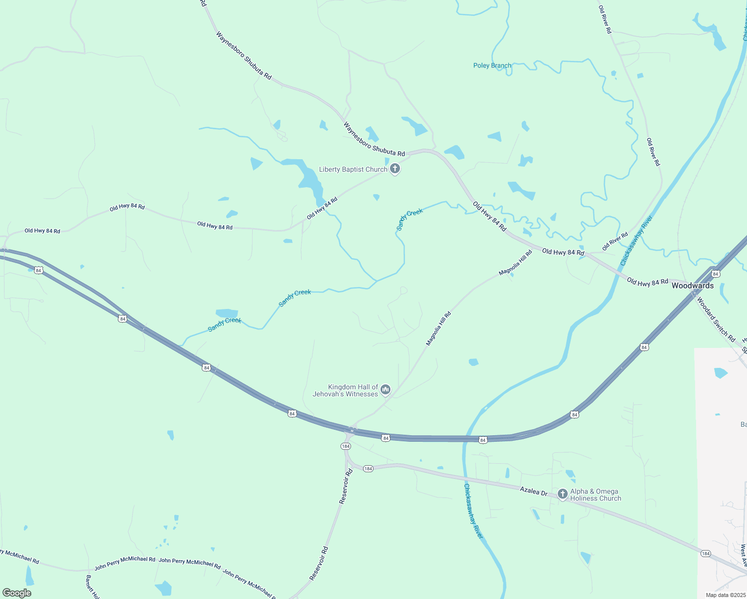 map of restaurants, bars, coffee shops, grocery stores, and more near 8 Shadowridge Drive in Waynesboro