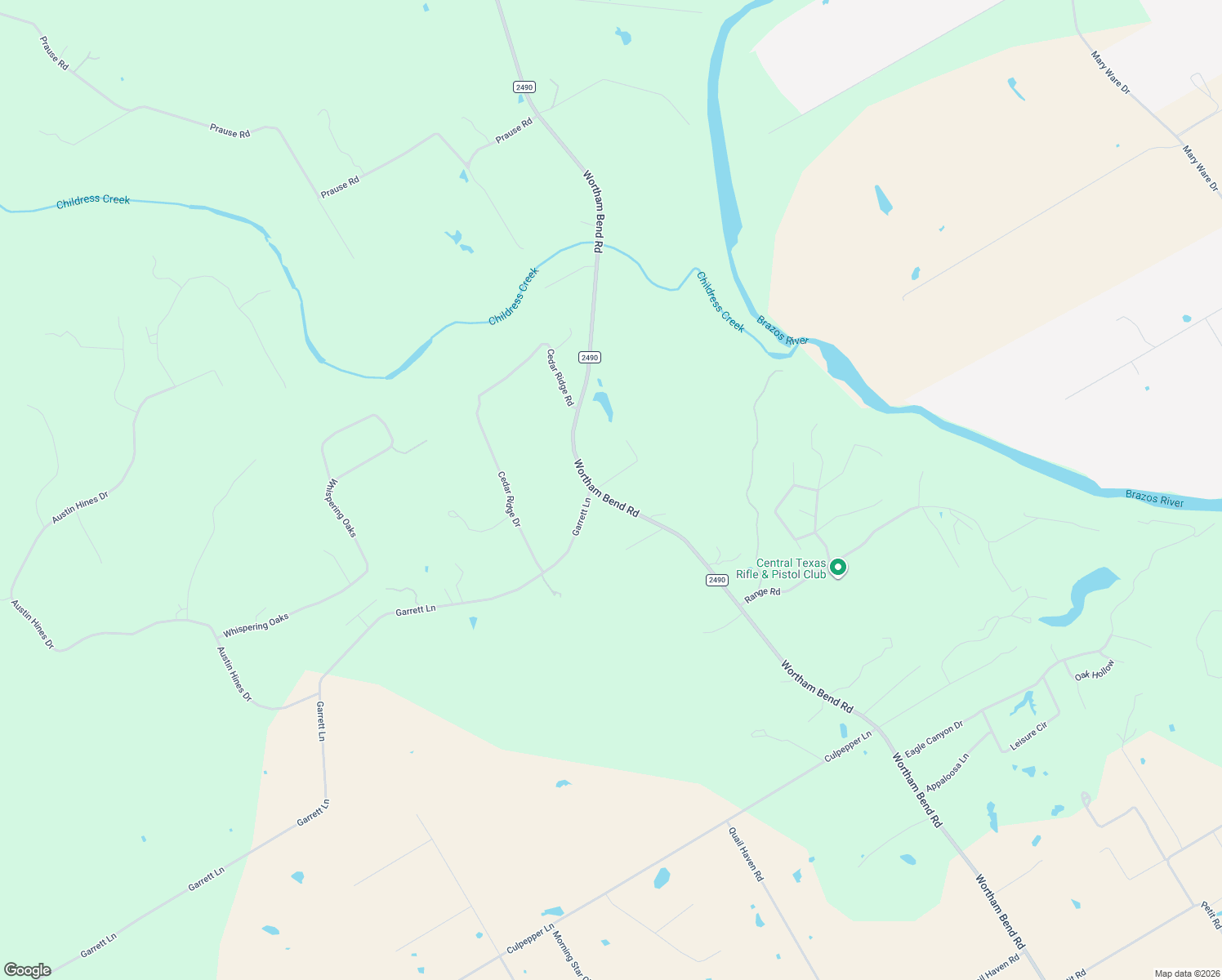 map of restaurants, bars, coffee shops, grocery stores, and more near 16180 Wortham Bend Road in China Spring