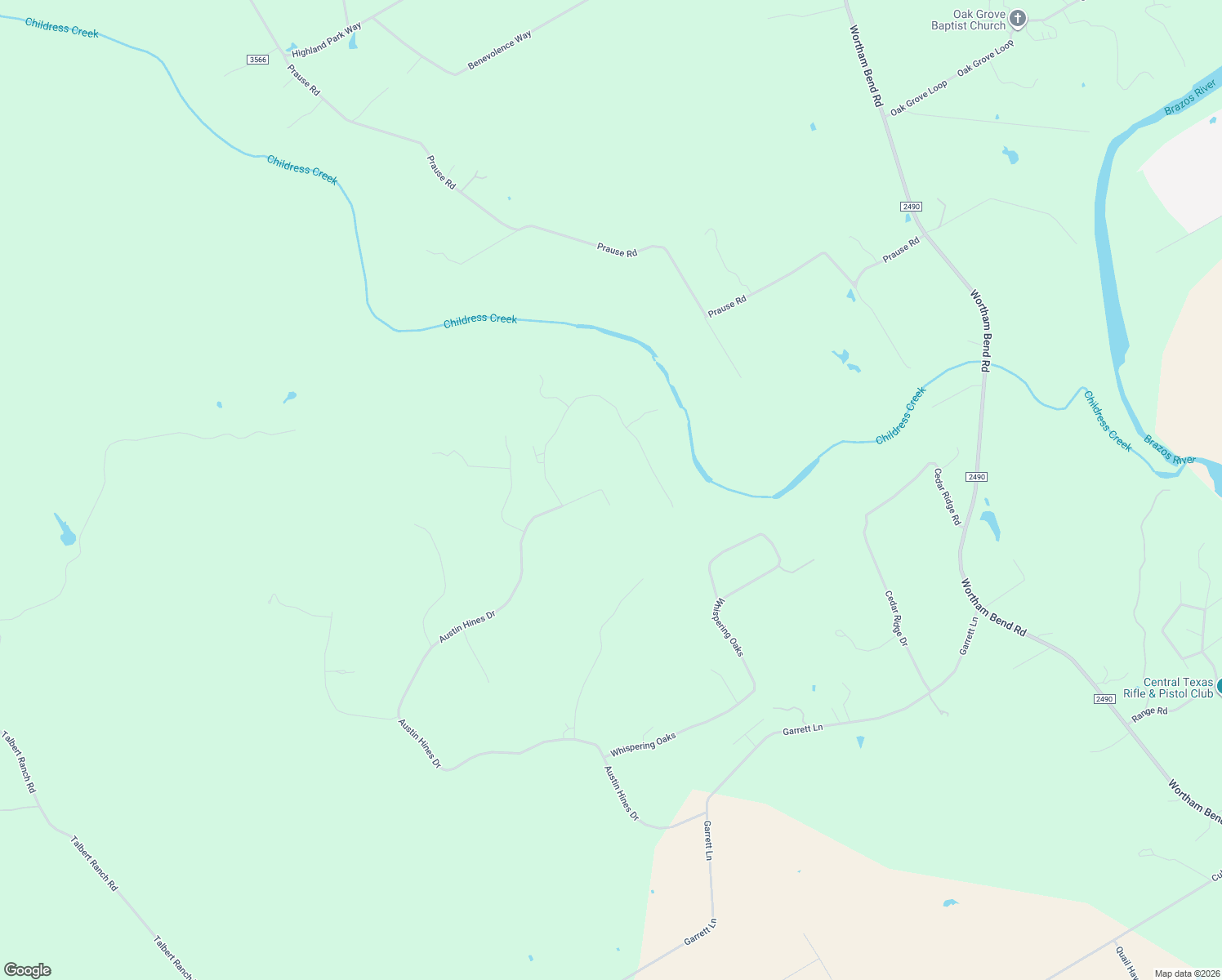 map of restaurants, bars, coffee shops, grocery stores, and more near 2385 Austin Hines Drive in China Spring