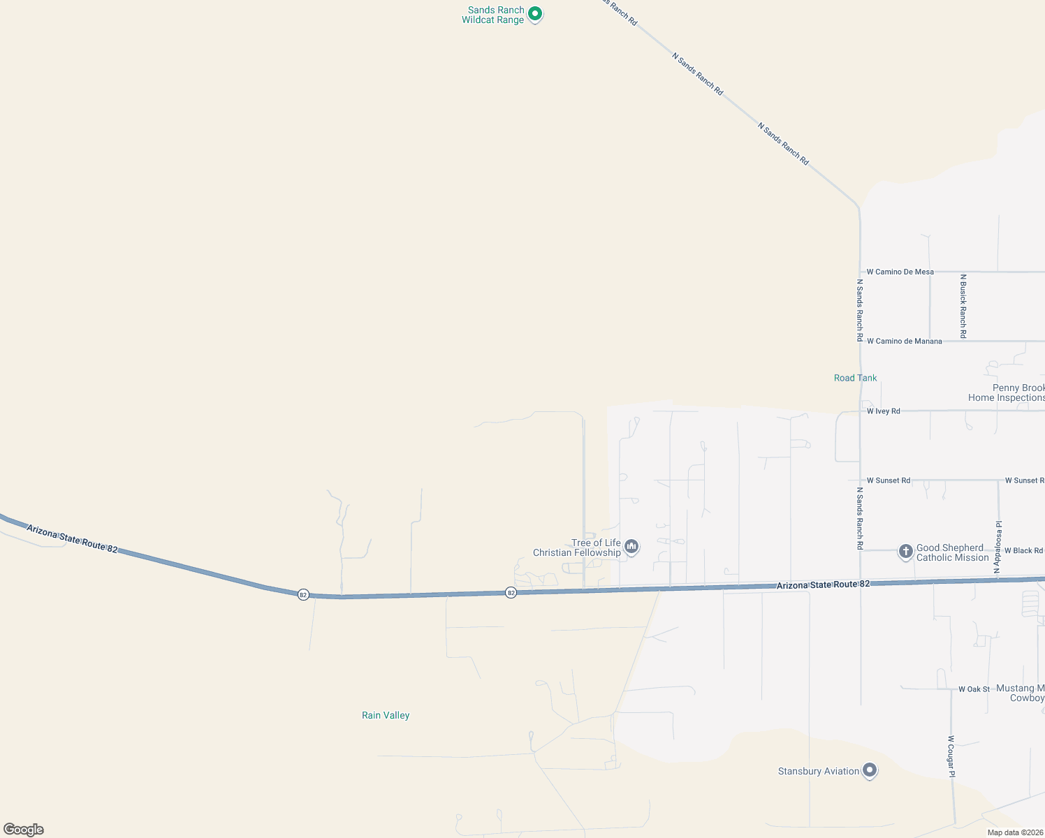 map of restaurants, bars, coffee shops, grocery stores, and more near North Spanish Trail in Huachuca City