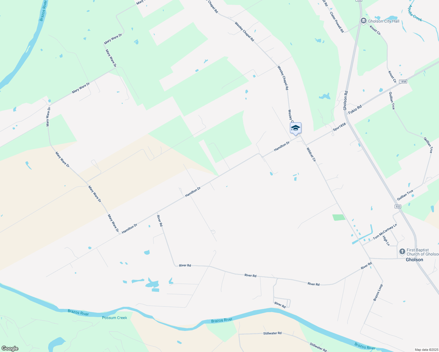 map of restaurants, bars, coffee shops, grocery stores, and more near 780 Hamilton Dr in Waco