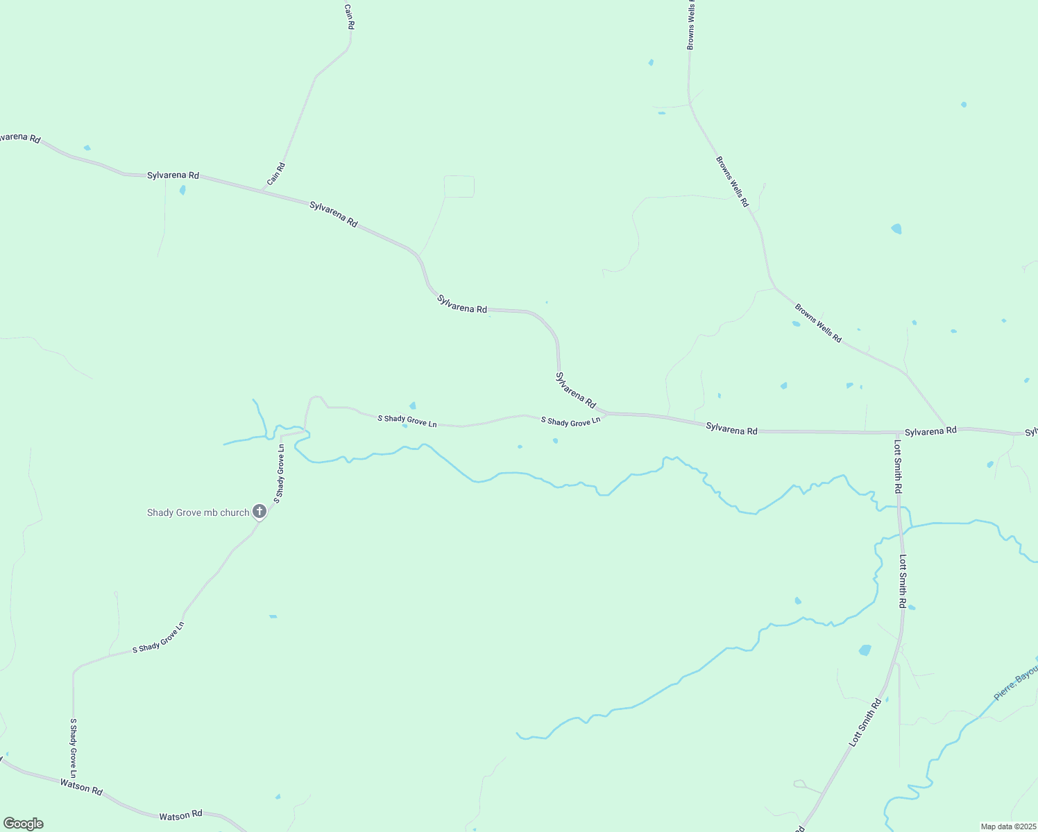 map of restaurants, bars, coffee shops, grocery stores, and more near 4054 South Shady Grove Lane in Wesson