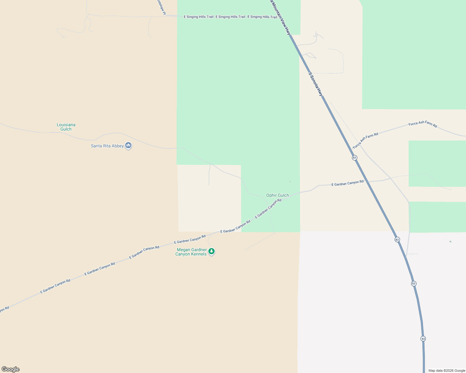 map of restaurants, bars, coffee shops, grocery stores, and more near 14680 East Fish Canyon Road in Sonoita