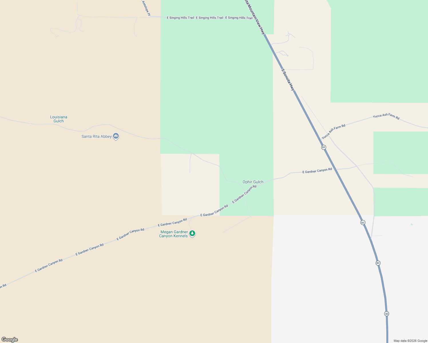 map of restaurants, bars, coffee shops, grocery stores, and more near 14680 East Fish Canyon Road in Sonoita