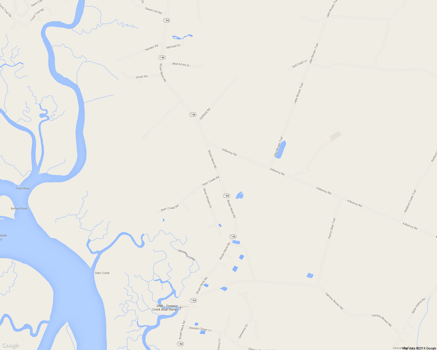 map of restaurants, bars, coffee shops, grocery stores, and more near 21497 Bryan Neck Road in Richmond Hill