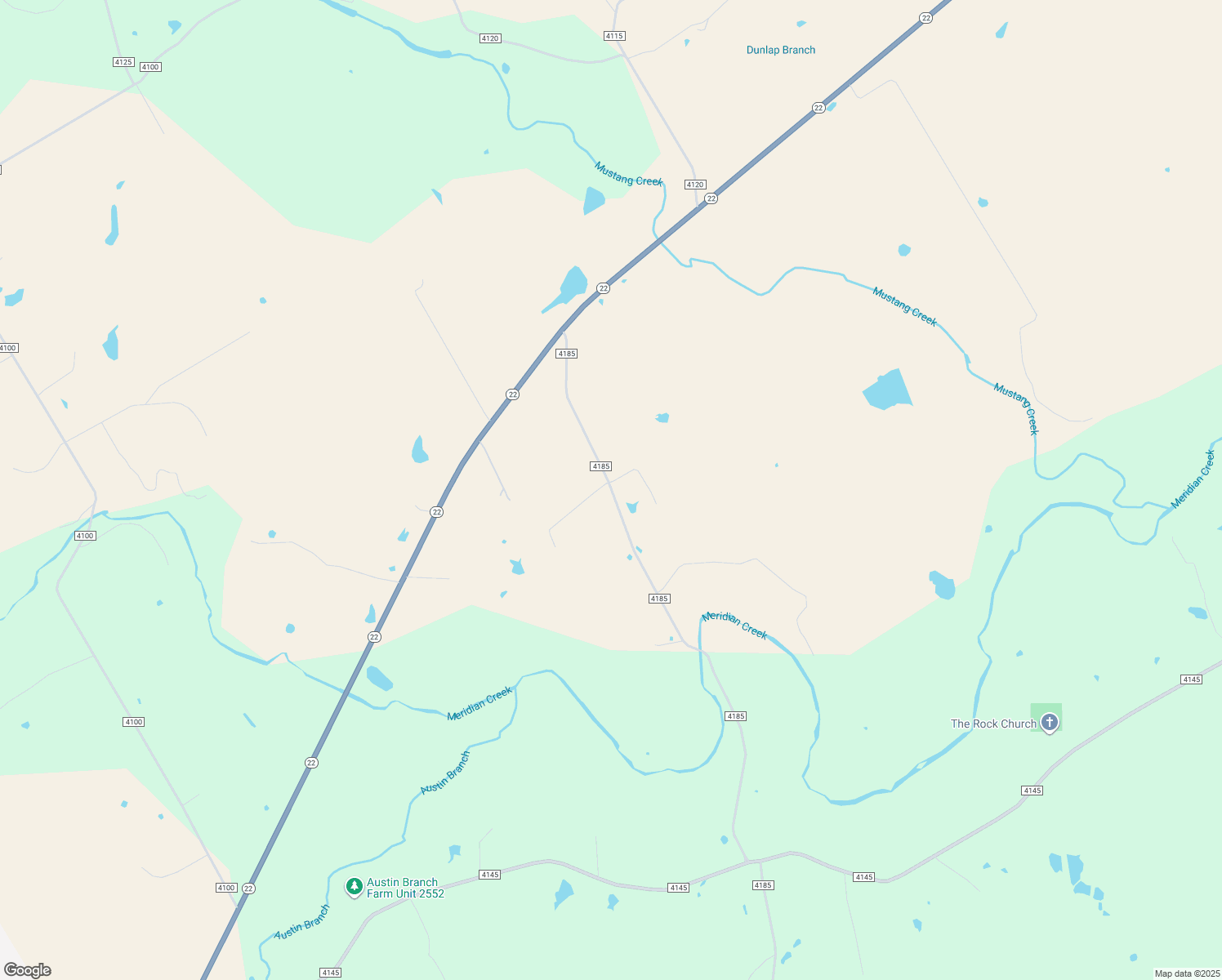 map of restaurants, bars, coffee shops, grocery stores, and more near County Road 4185 in Meridian