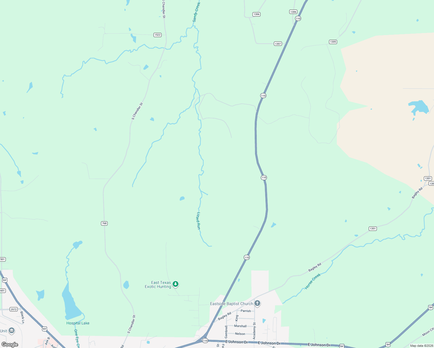 map of restaurants, bars, coffee shops, grocery stores, and more near in Rusk