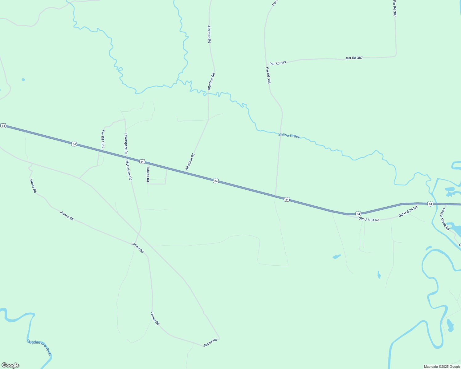 map of restaurants, bars, coffee shops, grocery stores, and more near U.S. 84 in Tullos