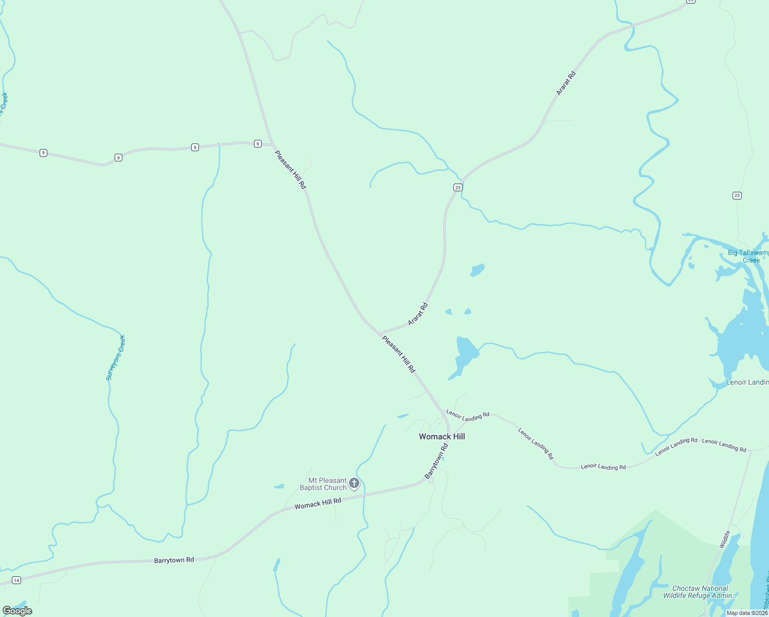 map of restaurants, bars, coffee shops, grocery stores, and more near 988 Pleasant Hill Road in Gilbertown