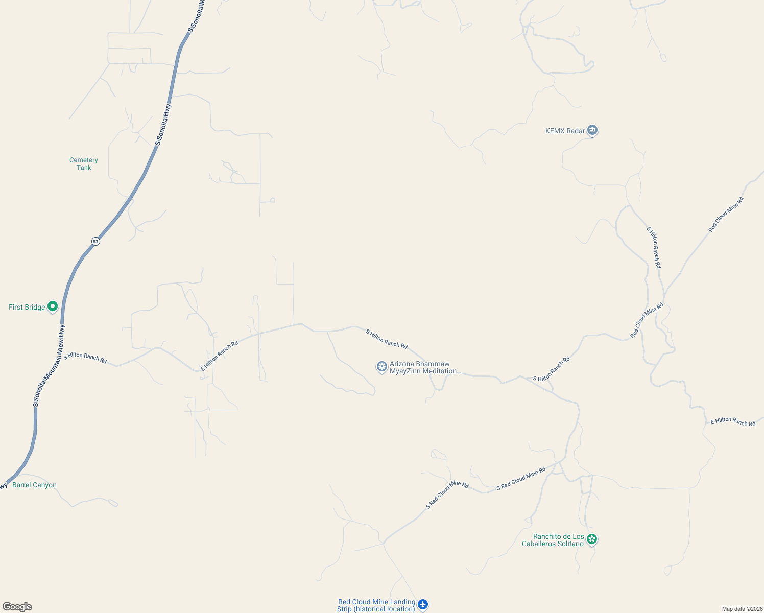 map of restaurants, bars, coffee shops, grocery stores, and more near 16225 East Hillton Ranch Road in Vail