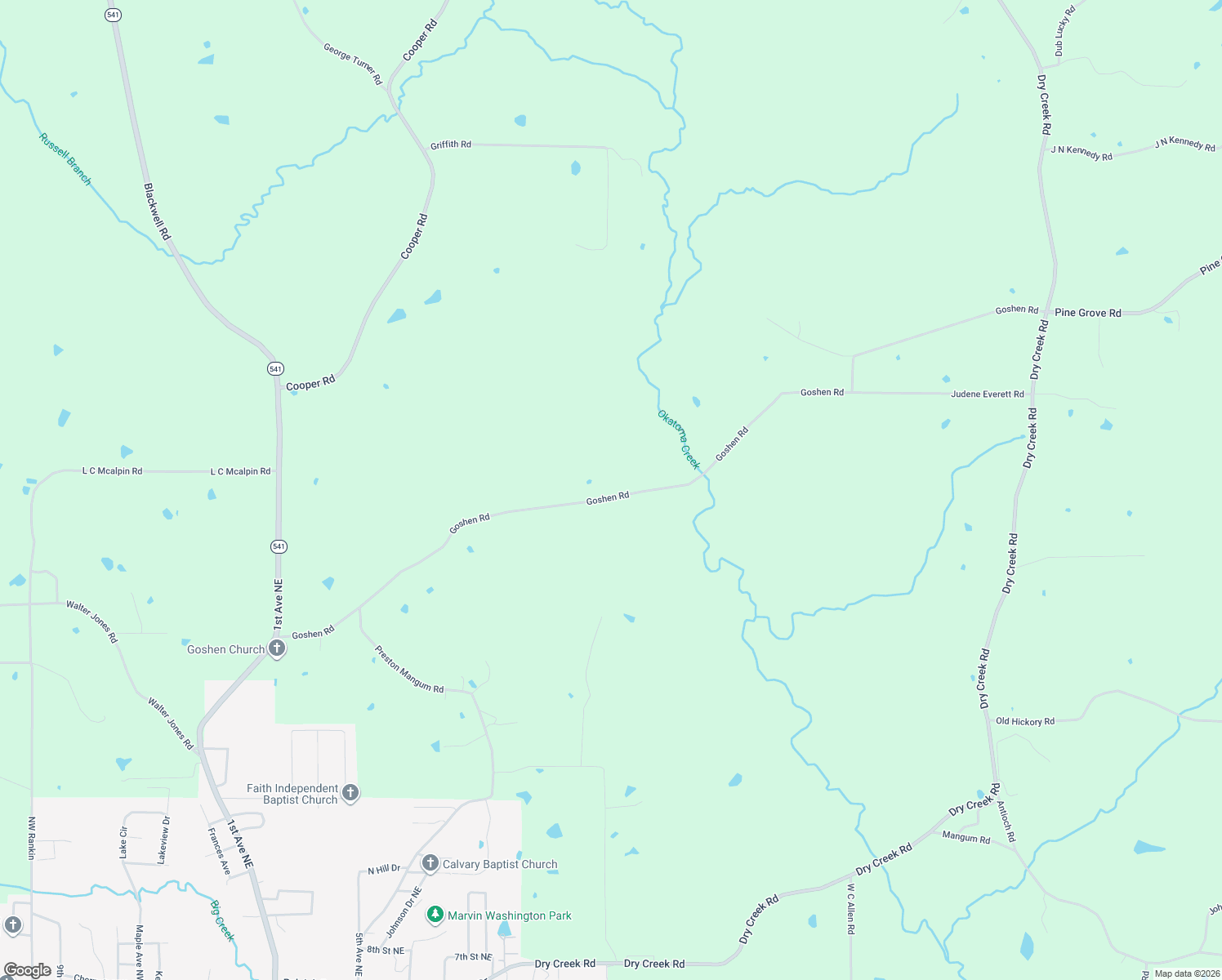 map of restaurants, bars, coffee shops, grocery stores, and more near 334 Goshen Road in Magee