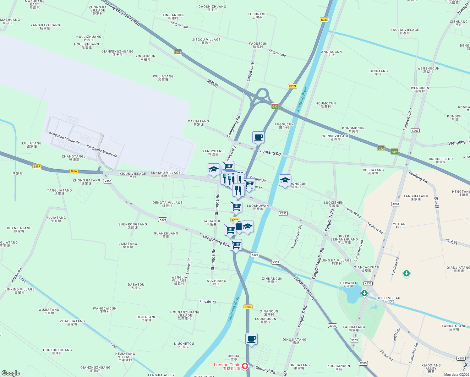 map of restaurants, bars, coffee shops, grocery stores, and more near in 