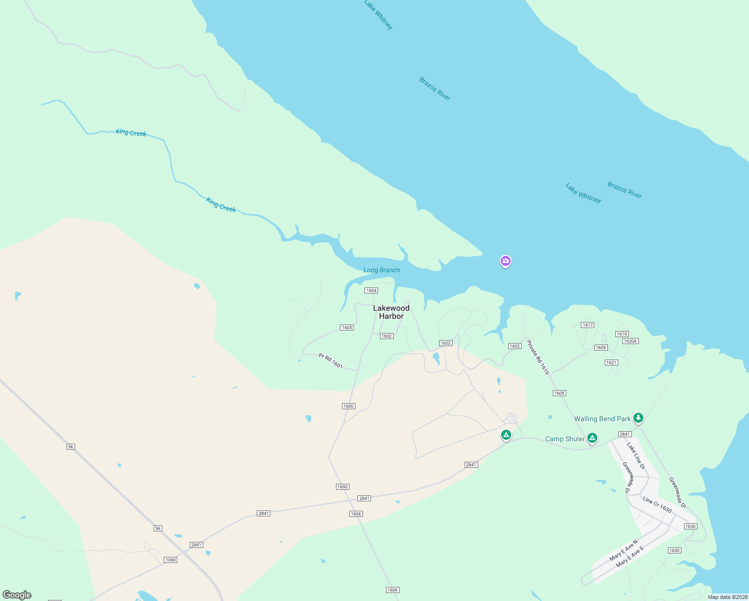 map of restaurants, bars, coffee shops, grocery stores, and more near 154 County Road 1603 in Clifton