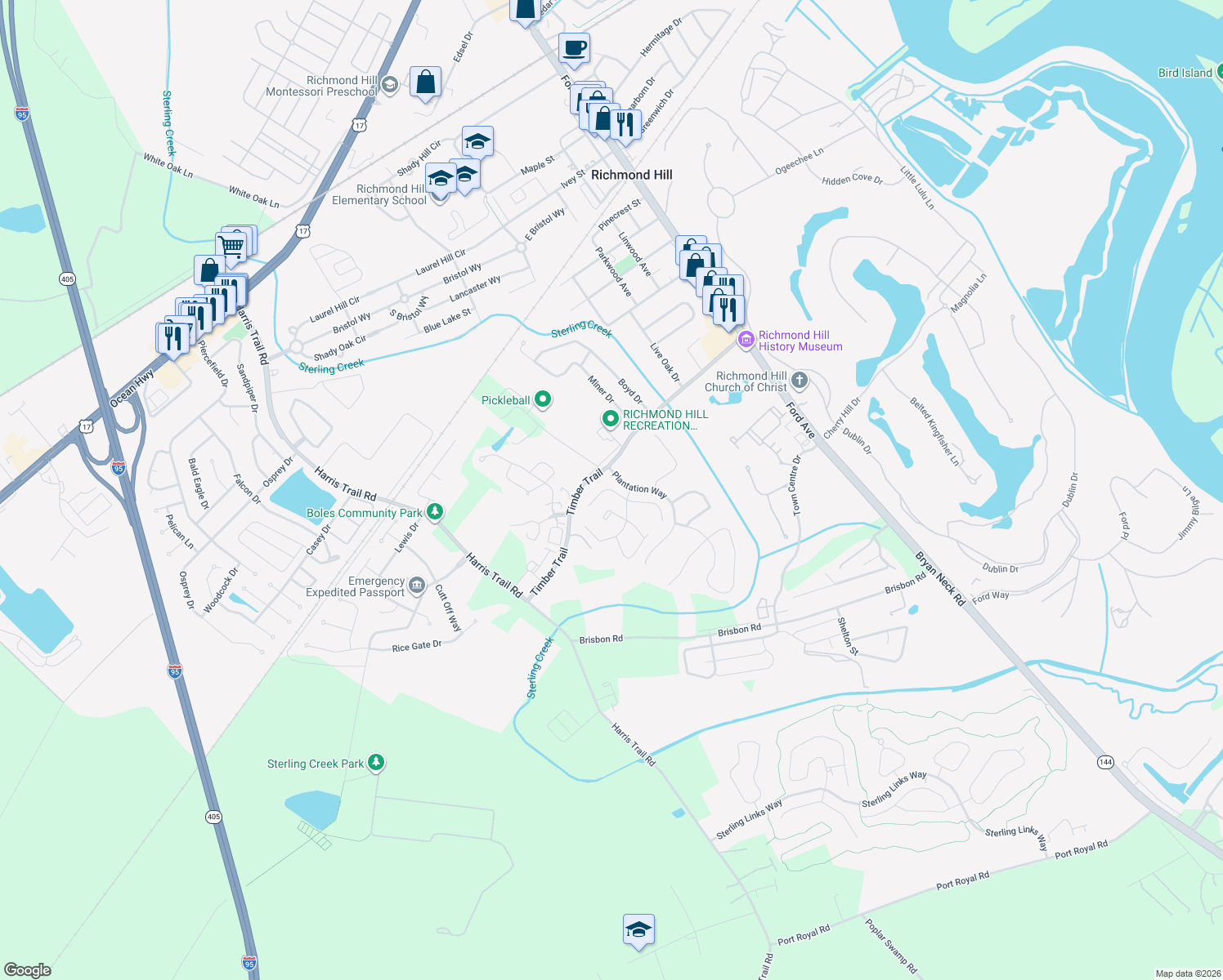 map of restaurants, bars, coffee shops, grocery stores, and more near 40 Golden Rod Loop in Richmond Hill